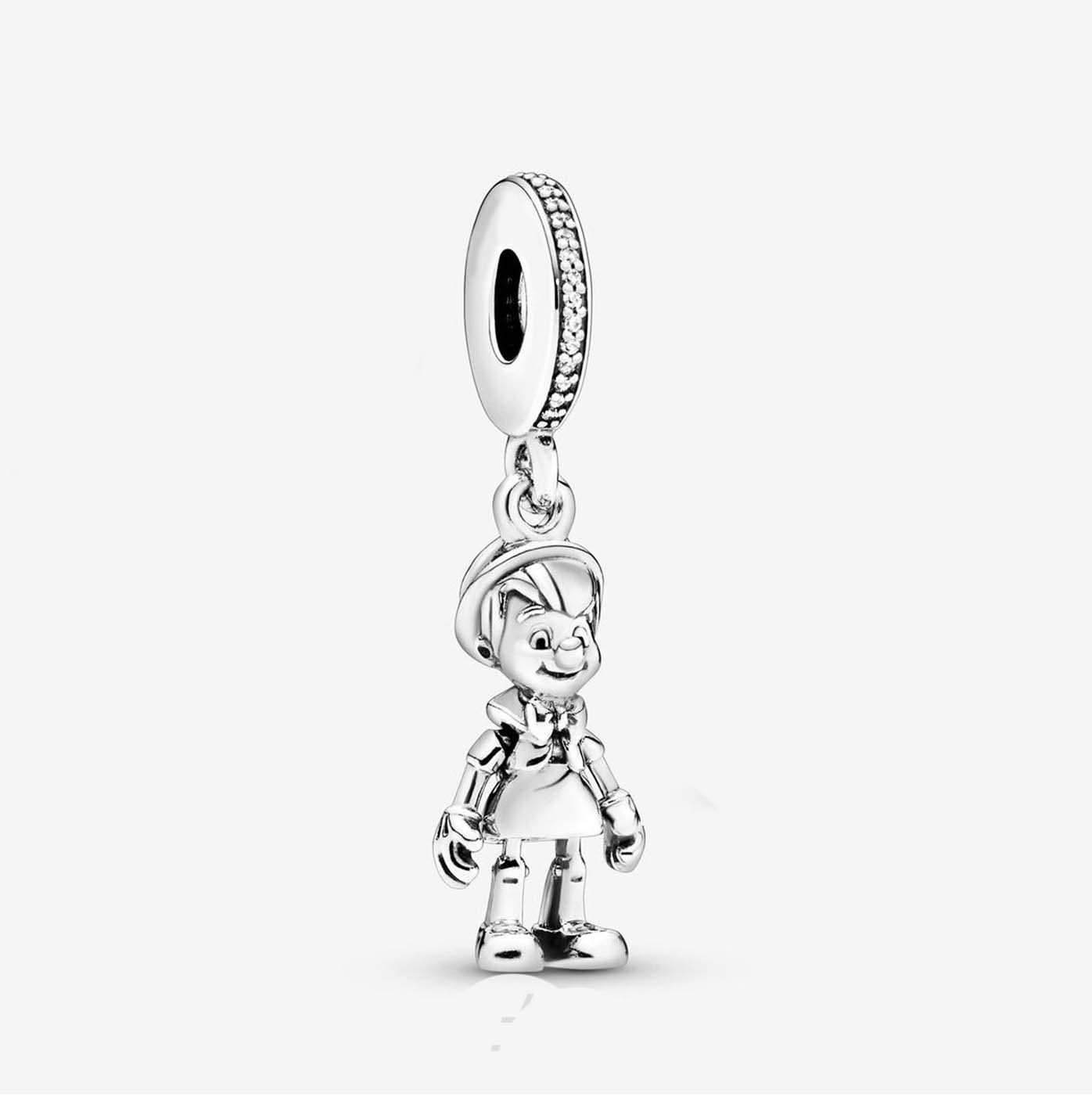 Disney Pinocchio Dangle Charm S925 Hallmarked Sterling Silver Charm