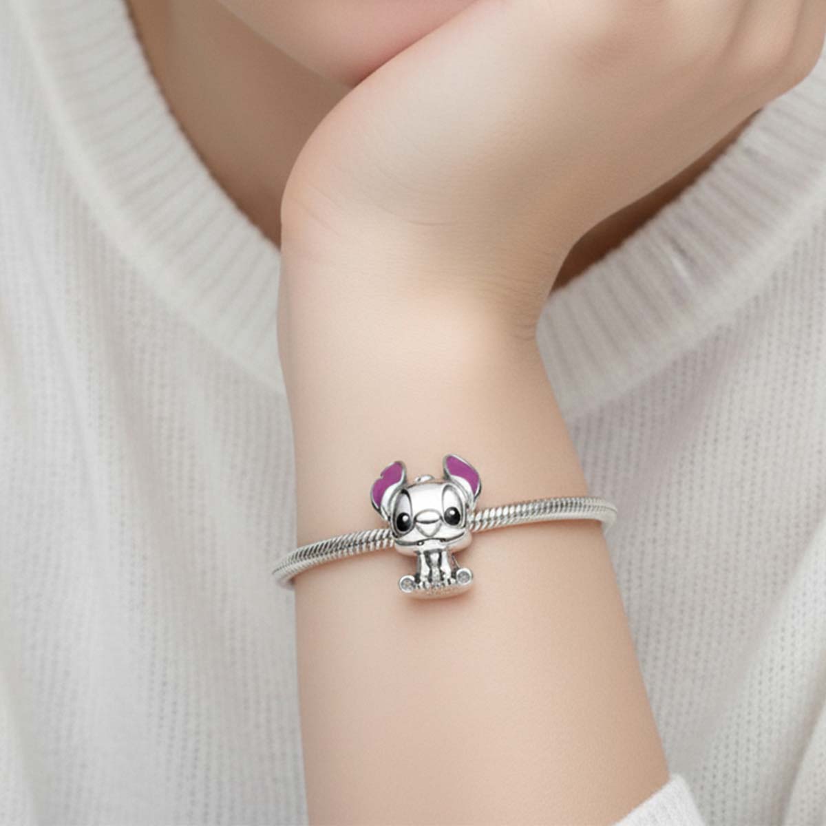 Disney Lilo & Stitch Charm Hallmarked S925 Sterling Silver