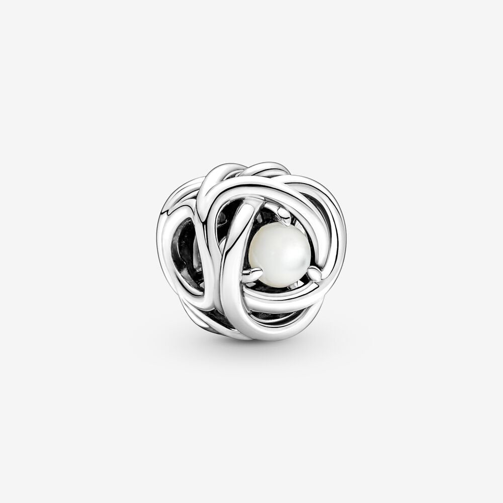 S925 Birthstone Eternity Circle Months Sterling Silver Charms Collection