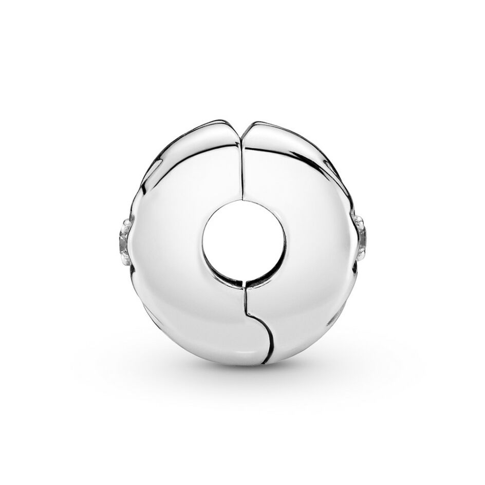 Sparkling Sunburst Clip Charm Hallmarked S925 Sterling Silver