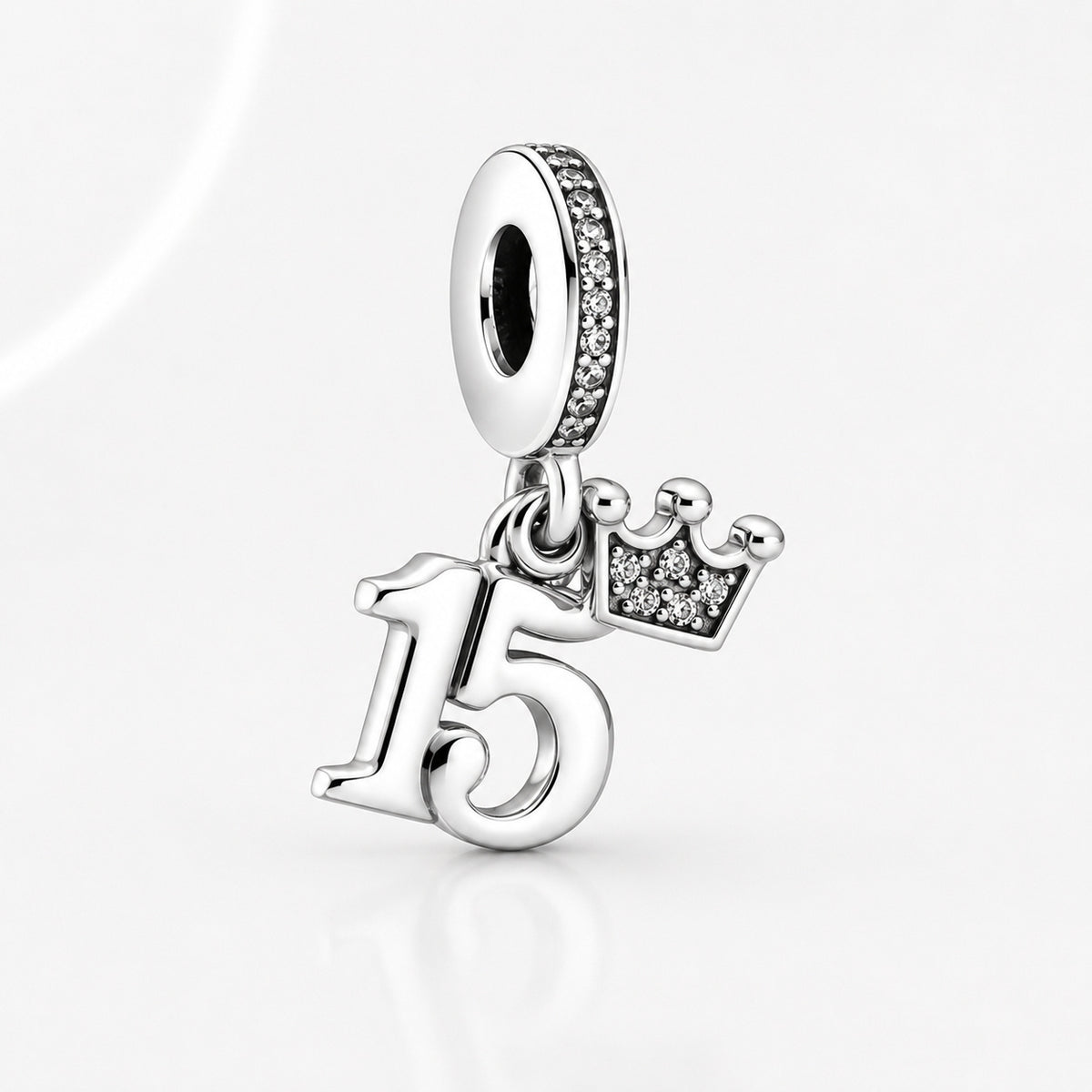 15th Birthday Dangle Charm S925 Sterling Silver