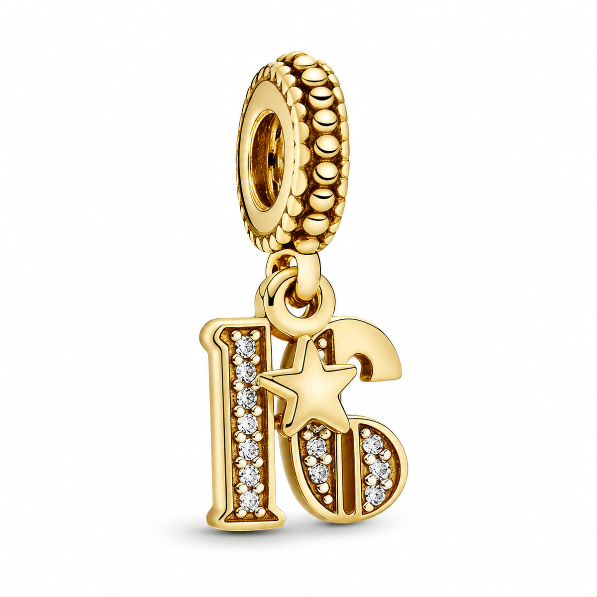 Gold Plated 13th 15th, 16th, 18th, 21st, 30th, 40th, 50th, 60th Birthday Dangle S925 Sterling Silver Charm