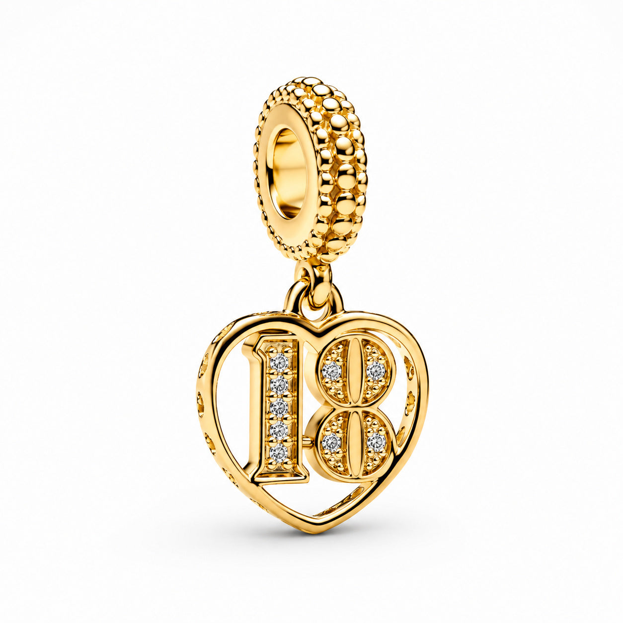 18th Celebration Dangle Charm S925 Sterling Silver