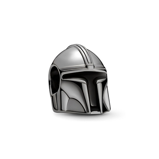 Star Wars Mandalorian Helmet Charm Hallmarked S925 Sterling Silver