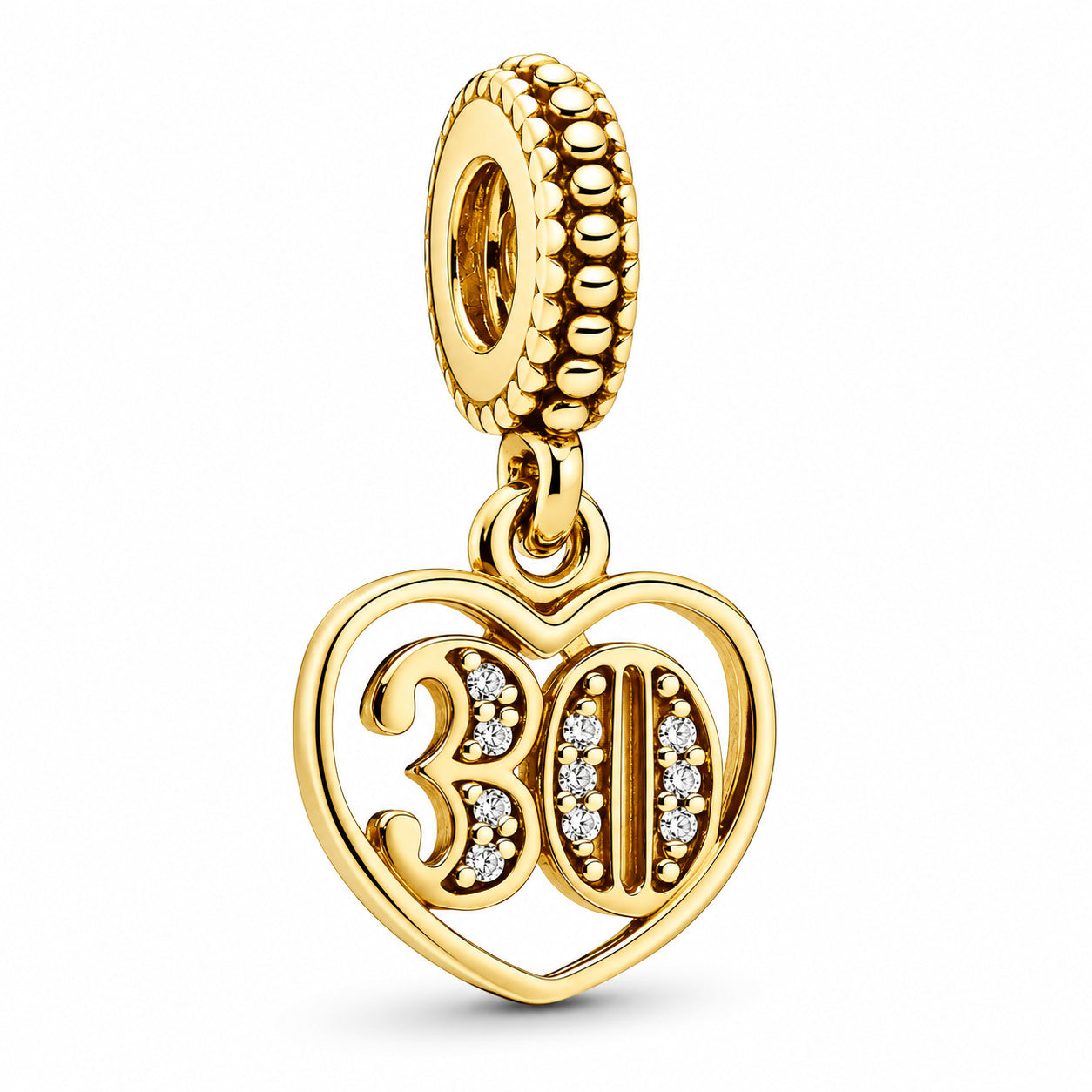 Gold Plated 13th 15th, 16th, 21st, 30th, 40th, 50th, 60th Birthday Dangle S925 Sterling Silver Charms