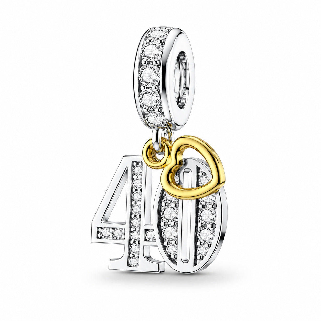 13th, 16th, 21st, 30th, 40th, 50th, 60th, 70th Gold Tag Birthday Dangle S925 Sterling Silver Charms