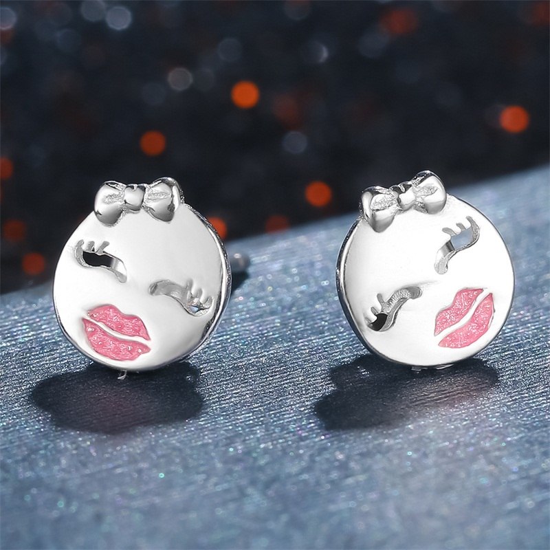 Playful Wink Sterling Silver stud Earrings