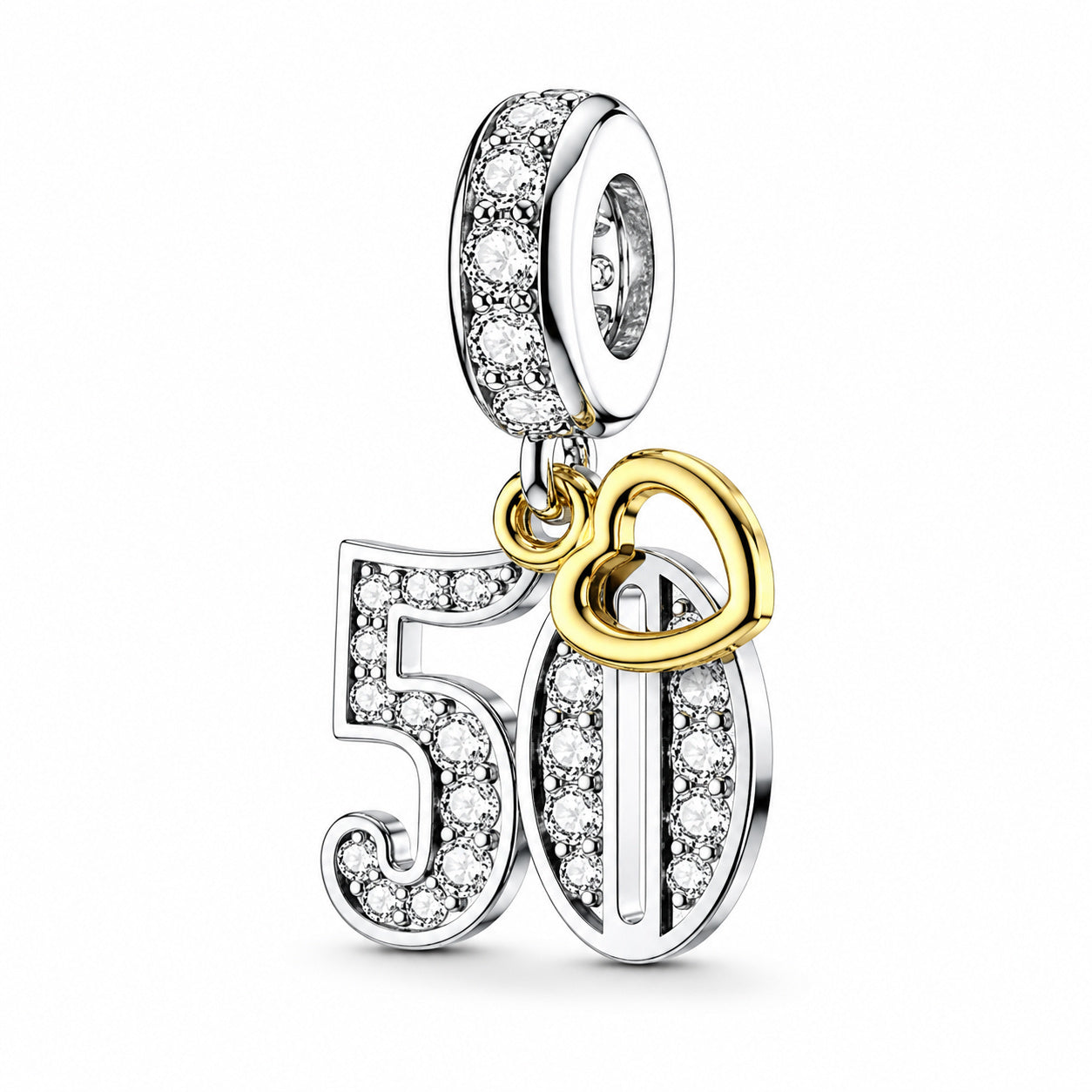 13th, 16th, 21st, 30th, 40th, 50th, 60th, 70th Gold Tag Birthday Dangle S925 Sterling Silver Charms