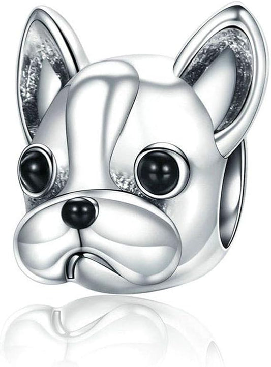 Bulldog Charm Hallmarked S925 Sterling Silver