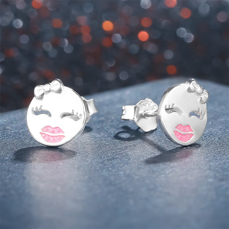Playful Wink Sterling Silver stud Earrings