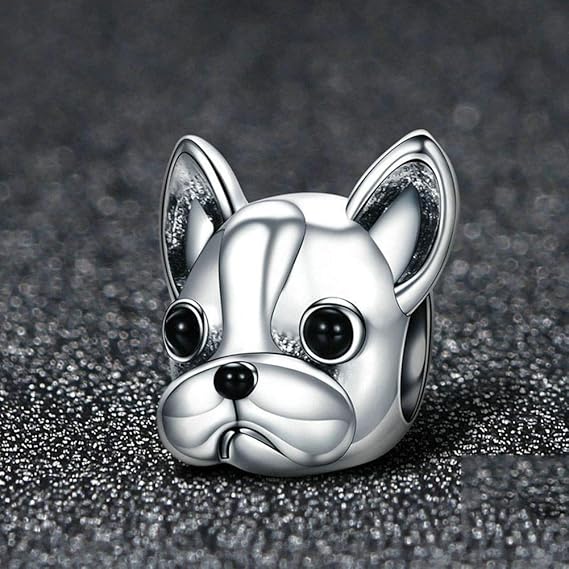 Bulldog Charm Hallmarked S925 Sterling Silver