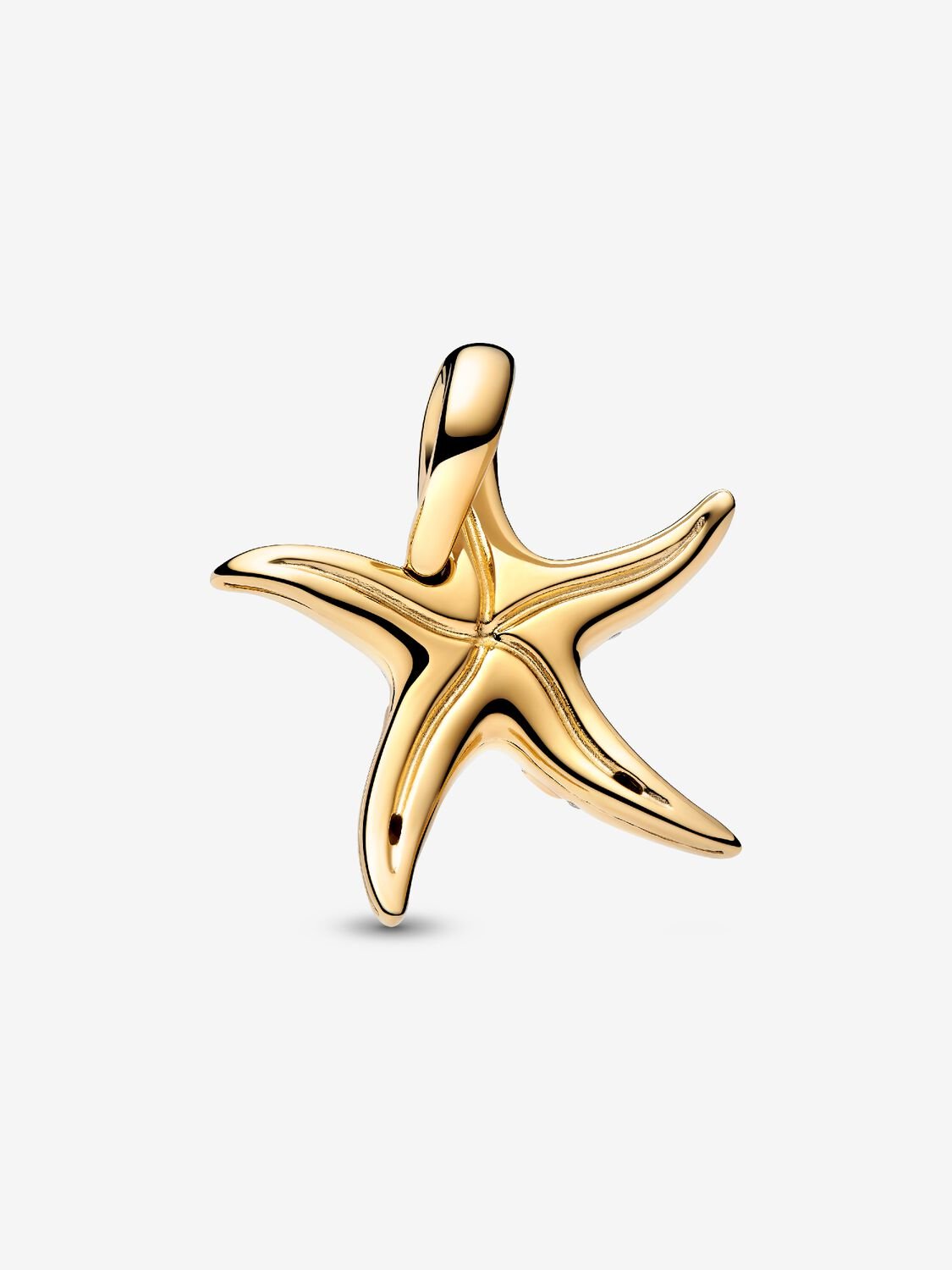 Sparkling Blue Starfish Dangle Charm Hallmarked S925 Sterling Silver