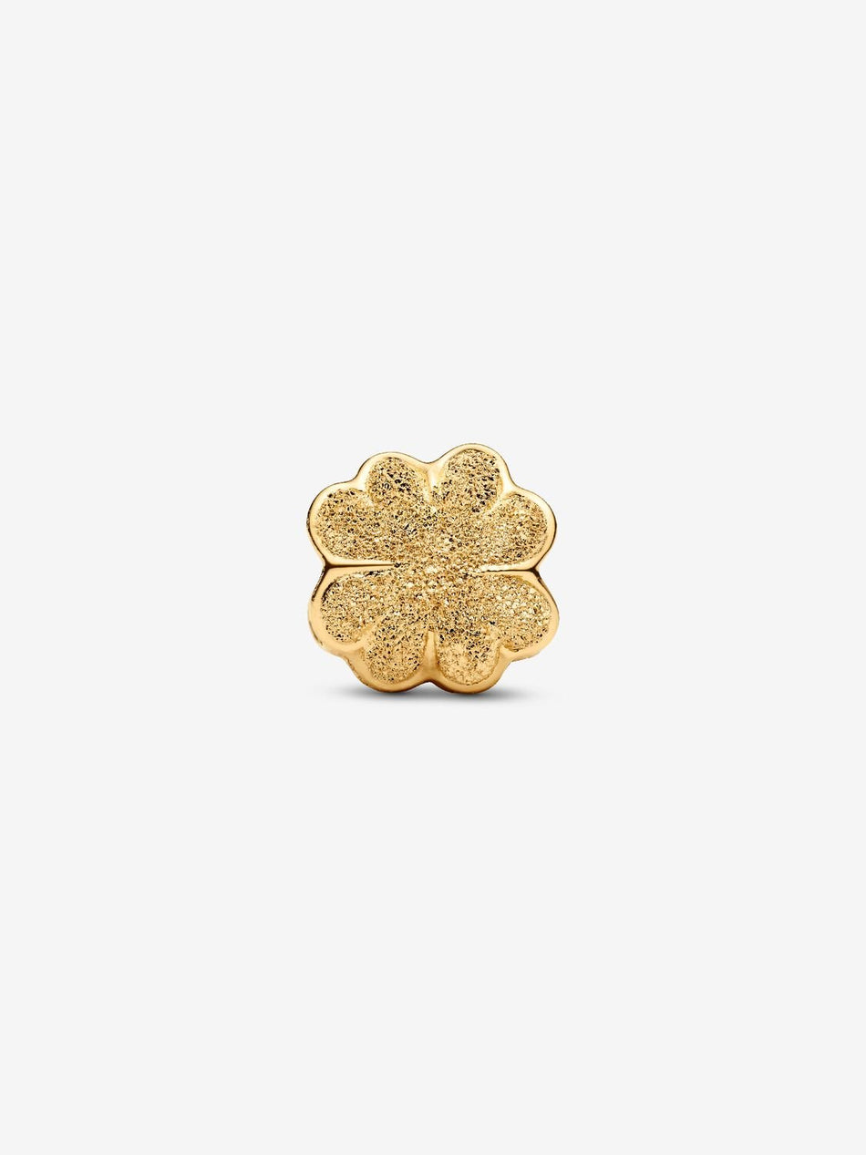Textured Clover Mini Charm Hallmarked S925 Sterling Silver