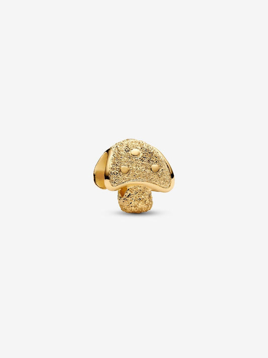Textured Mushroom Mini Charm Hallmarked S925 Sterling Silver