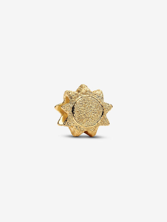 Textured Sun Mini Charm Hallmarked S925 Sterling Silver