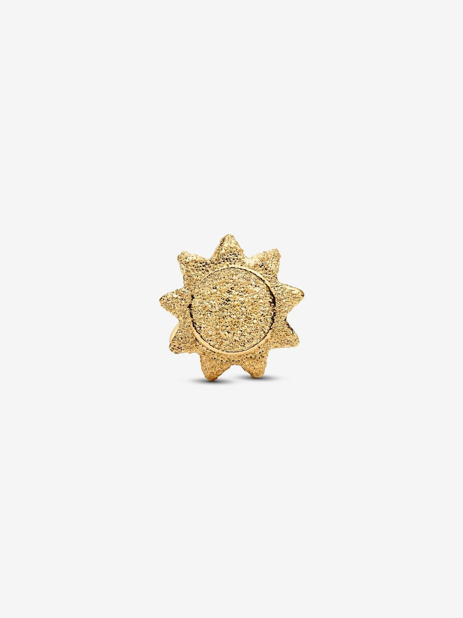 Textured Sun Mini Charm Hallmarked S925 Sterling Silver
