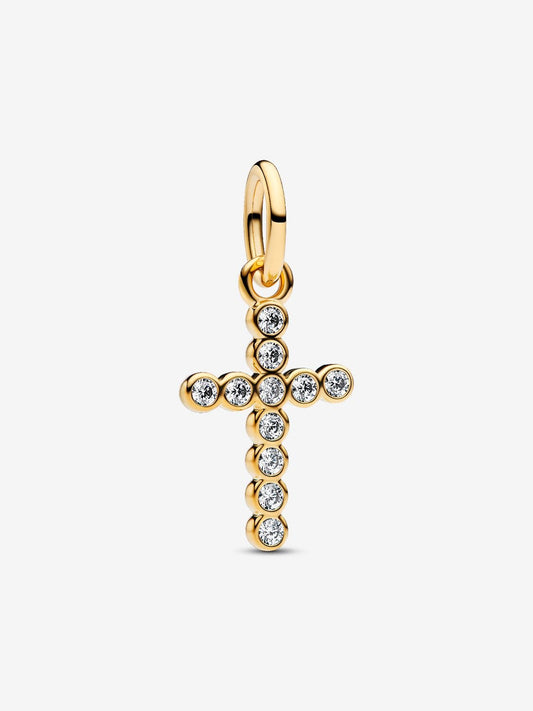 Cross Dangle Charm Hallmarked S925 Sterling Silver