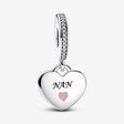 Nan Heart Dangle Charm Hallmarked S925 Sterling Silver