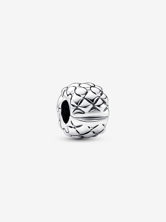 Studded Clip Charm Hallmarked S925 Sterling Silver