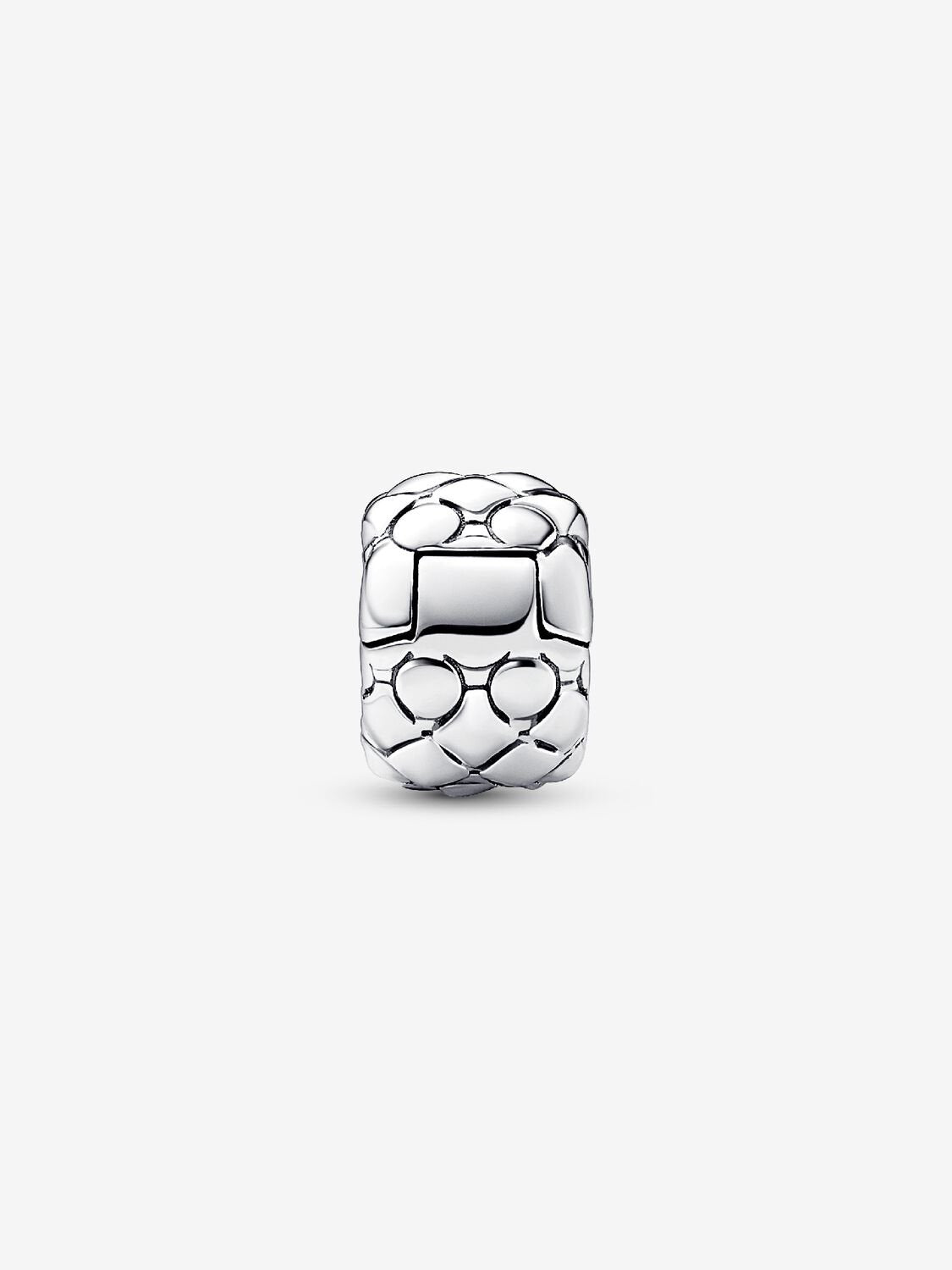 Studded Clip Charm Hallmarked S925 Sterling Silver
