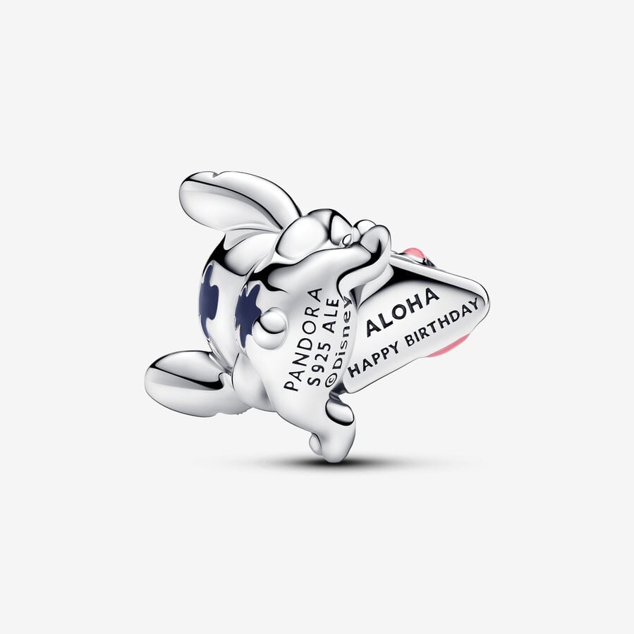 Disney Stitch Birthday Cake Charm Hallmarked S925 Sterling Silver