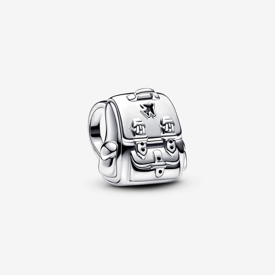 Adventure Backpack Charm Hallmarked S925 Sterling Silver