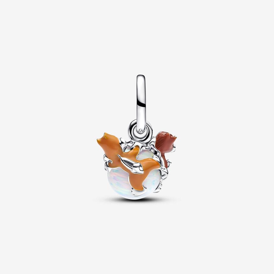 Disney Chip & Dale Bauble Dangle Charm Hallmarked S925 Sterling Silver