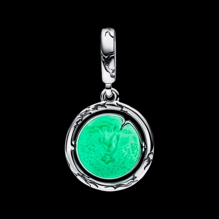 Stranger Things Glow-in-the-dark Upside Down Dangle Charm Hallmarked S925 Sterling Silver