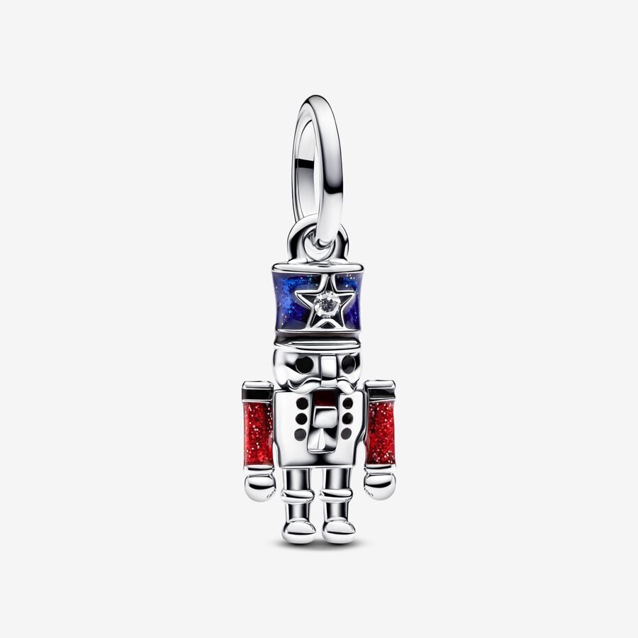 Moveable Nutcracker Dangle Charm Hallmarked S925 Sterling Silver