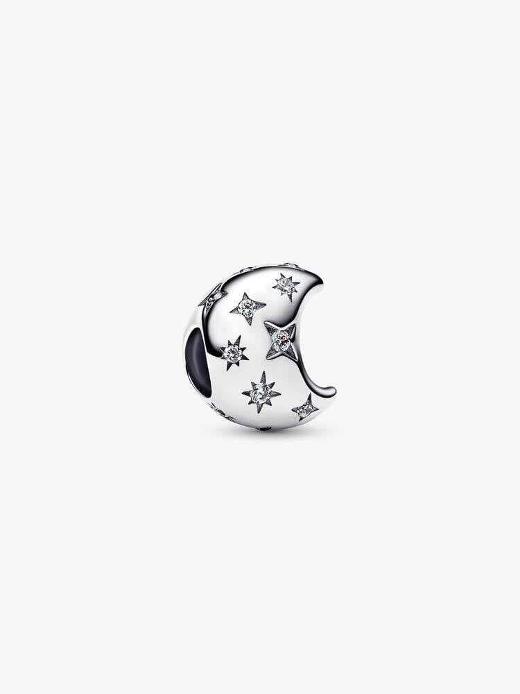 Crescent Moon Charm Hallmarked S925 Sterling Silver