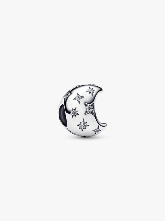 Crescent Moon Charm Hallmarked S925 Sterling Silver