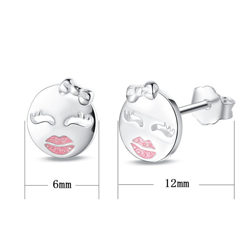 Playful Wink Sterling Silver stud Earrings