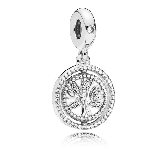Tree of Life Dangle Charm Hallmarked S925 Sterling Silver