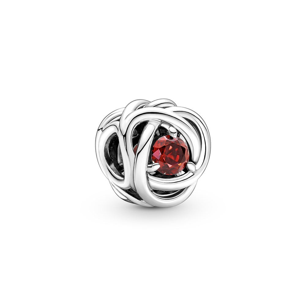 S925 Birthstone Eternity Circle Months Sterling Silver Charms Collection