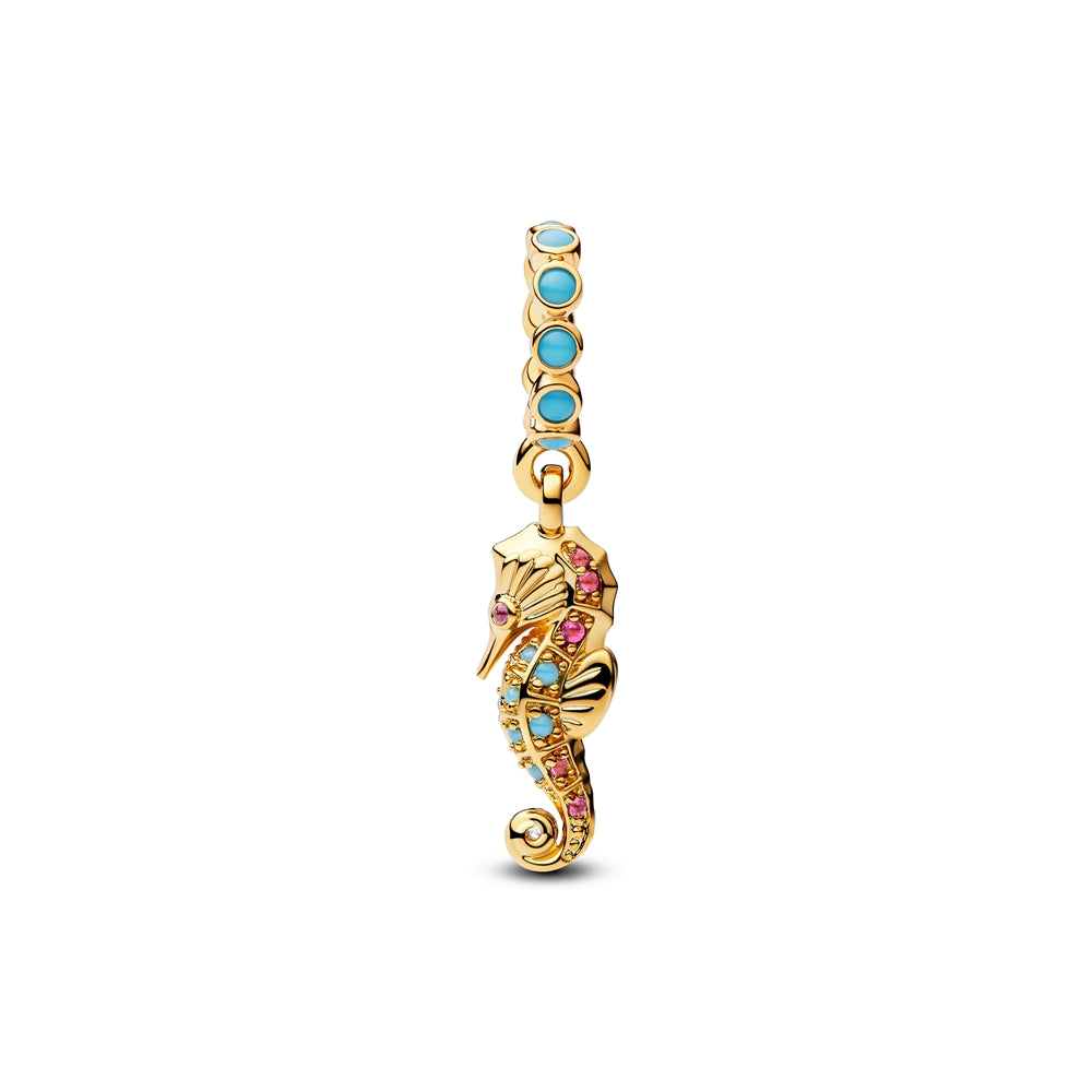 Seahorse Dangle Charm Hallmarked S925 Sterling Silver