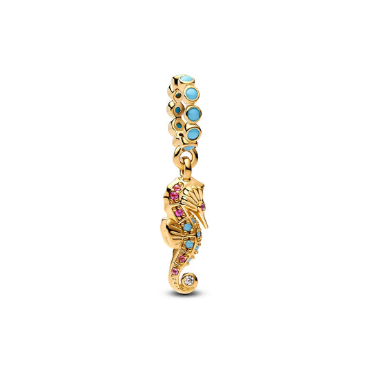 Seahorse Dangle Charm Hallmarked S925 Sterling Silver