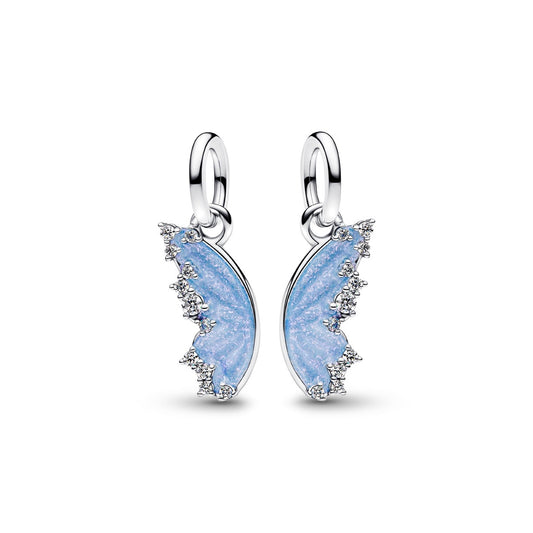 Silver Splitable Butterfly Dangle charm Hallmarked S925 Sterling Silver