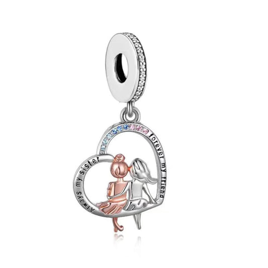 Always My Sister Charm Hallmarked S925 Sterling Silver