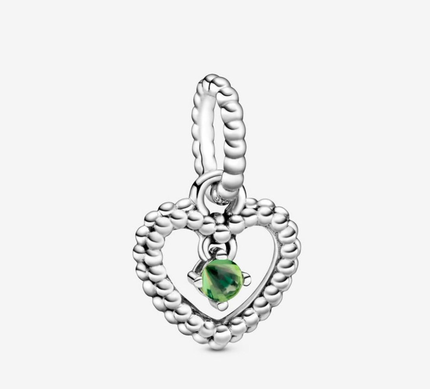 Birthstone Heart Months Dangle Silver Charm S925 Sterling Silver Charms Collection