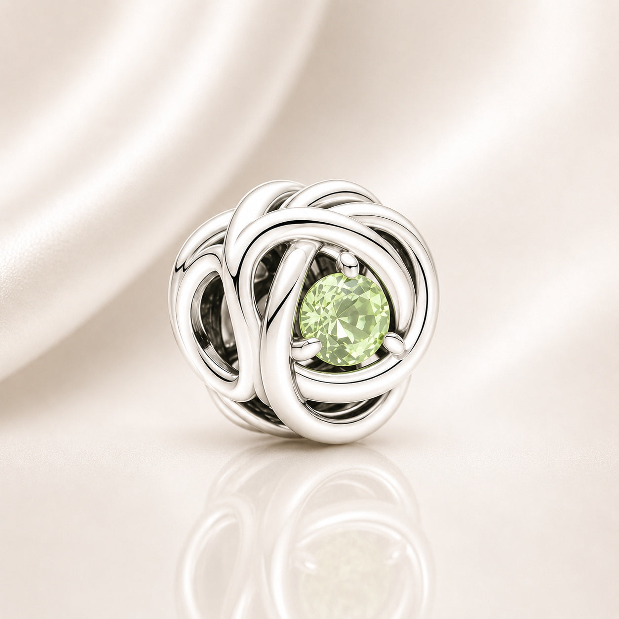 S925 Birthstone Eternity Circle Months Sterling Silver Charm Collection