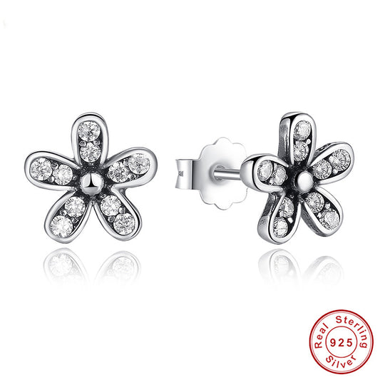 Dazzling Daisies Sterling Silver studs Earrings