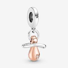 Baby Dummy Charm Hallmarked S925 Sterling Silver