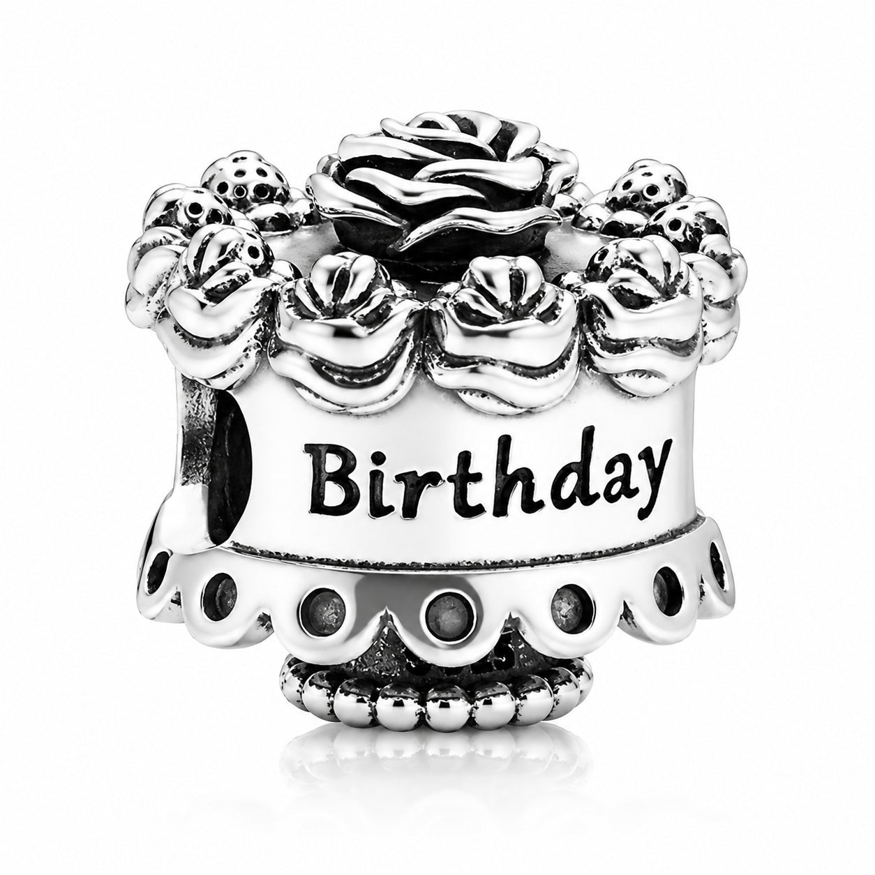 Birthday Celebration Cake Charm S925 Sterling Silver