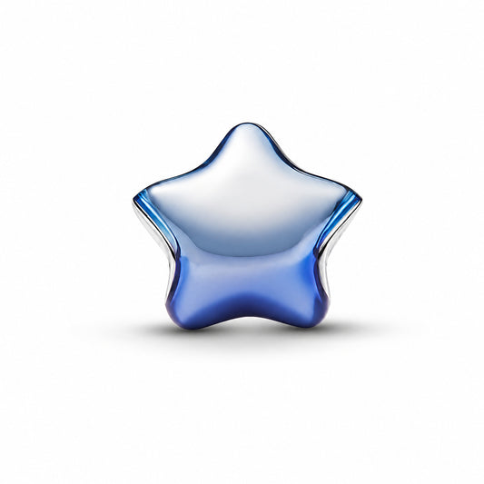 Blue Star Charm Hallmarked S925 Sterling Silver