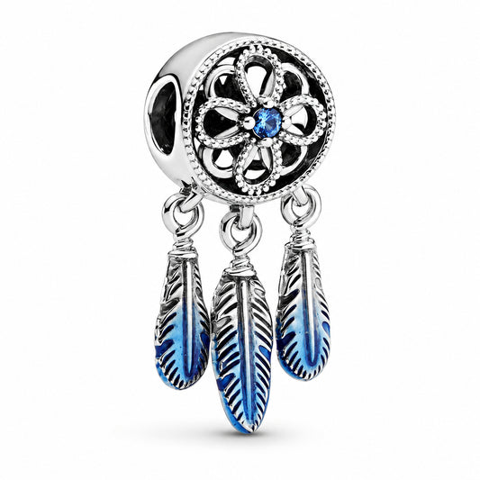 Blue Dreamcatcher Charm S925 Sterling Silver
