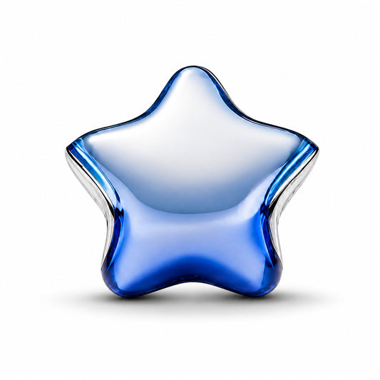 Blue Star Charm Hallmarked S925 Sterling Silver