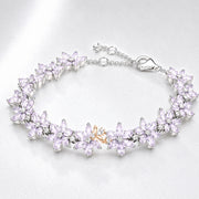 Bridgerton Herbarium & Bee Tennis Bracelet Hallmarked S925 Sterling Silver