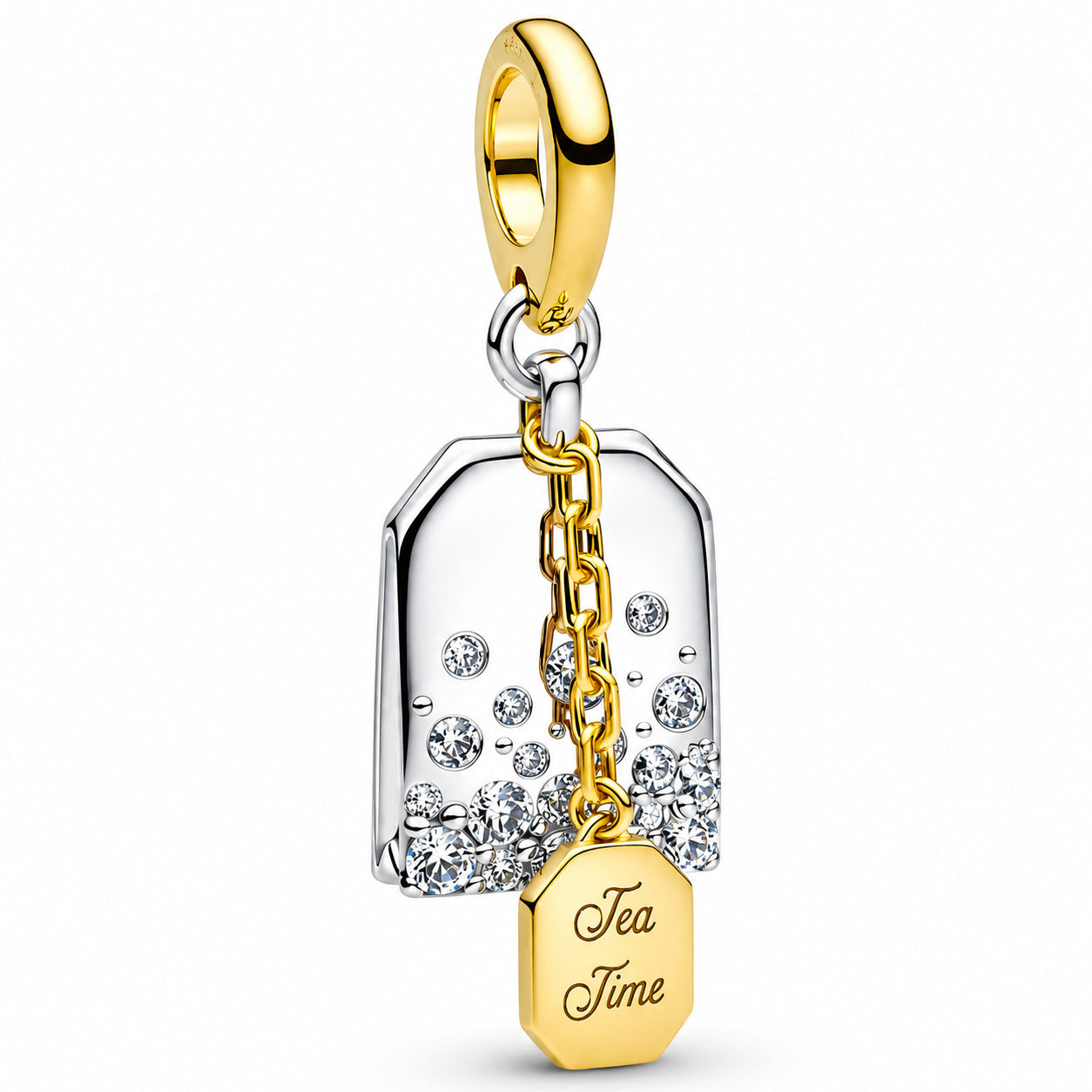 Bridgerton Tea Bag Dangle Charm Hallmarked S925 Sterling Silver