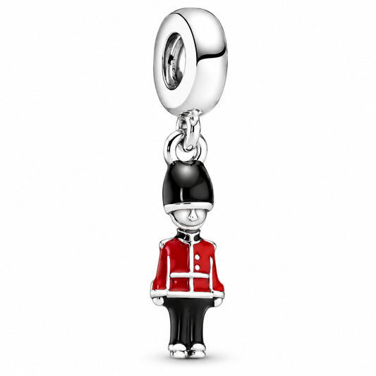 British Royal Guard Dangle Charm Hallmarked S925 Sterling Silver