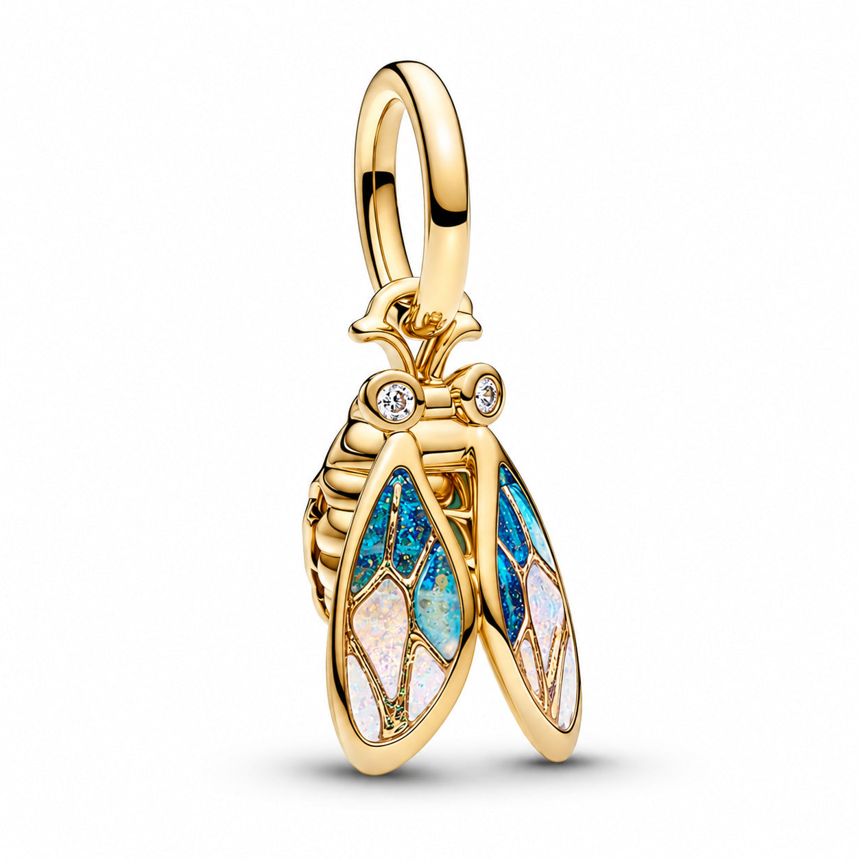 Cicada Dangle Charm Hallmarked S925 Sterling Silver